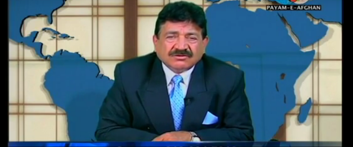 Seddique Mateen, father of Orlando shooter Omar Mateen, is pictured hosting the "Durand Jirga Show" (Screengrab/YouTube)