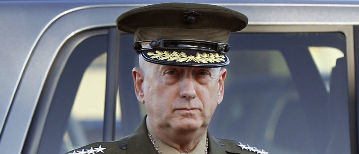 U.S. Marine Corps four-star general James Mattis arrives to address at the pre-trial hearing of Marine Corps Sgt. Frank D. Wuterich at Camp Pendleton, California U.S in a March 22, 2010 file photo.  REUTERS/Mike Blake/Files