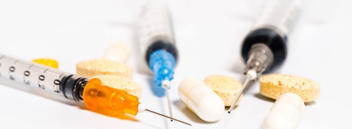 Needles, syringes, and pills for euthanasia are shown here. [Shutterstock - AH86] | Judge Strikes CA's Assisted Suicide
