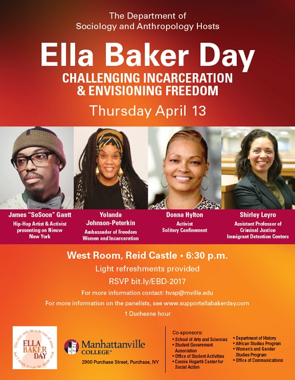 Manhattanville College Ella Baker Day event flyer