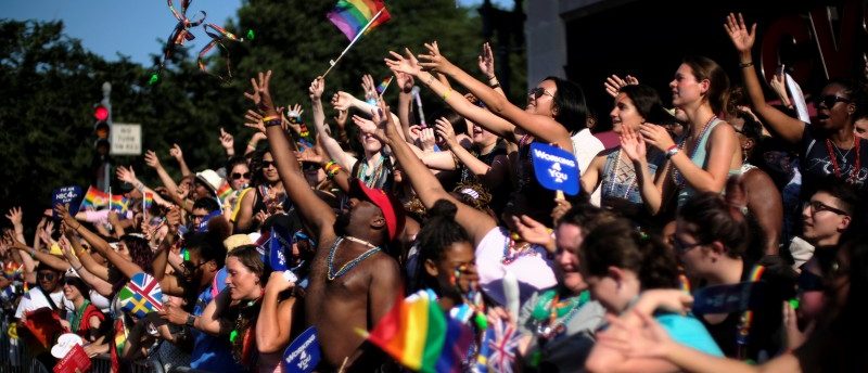 Thousands celebrate the annual LGBTQ Capital Pride parade in Washington June 10, 2017. REUTERS/James Lawler Duggan