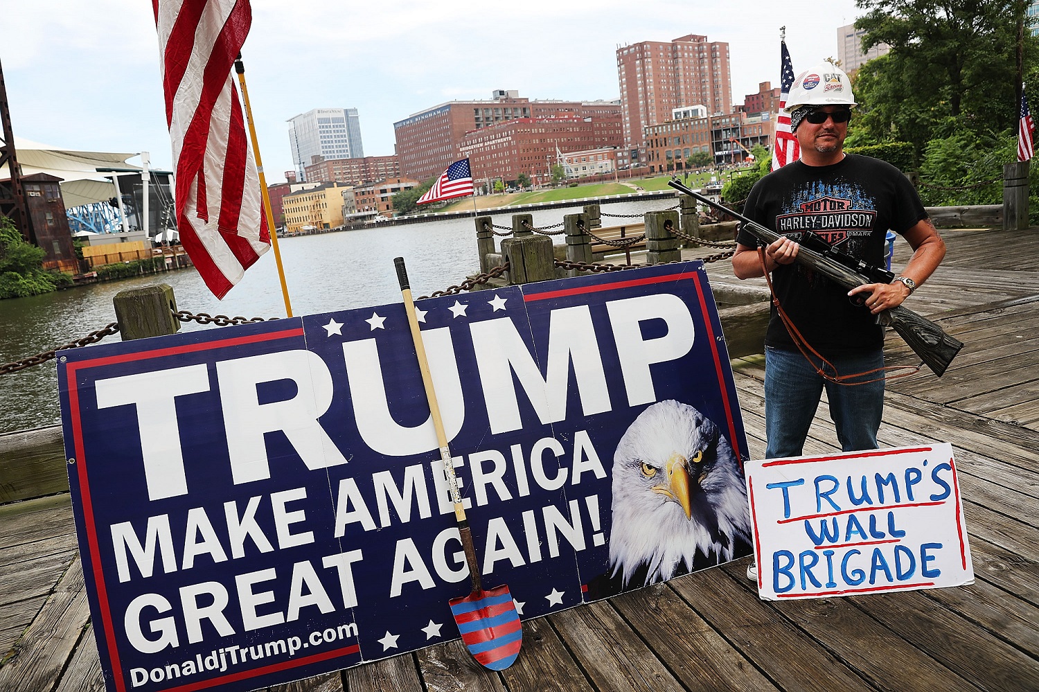 Trump wall brigade guy Getty Images/Spencer Platt 