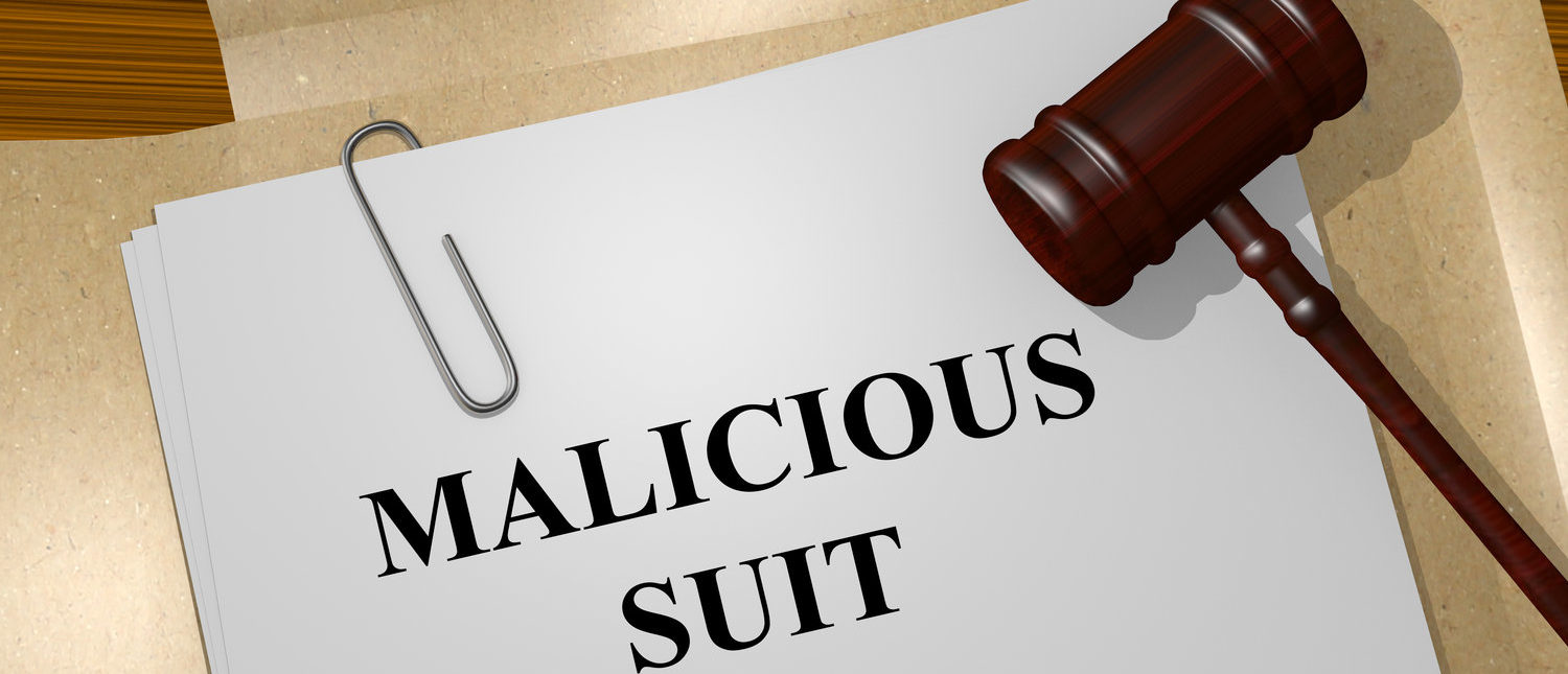 Render illustration of Malicious Suit title on Legal Documents

(Shutterstock/hafakot)