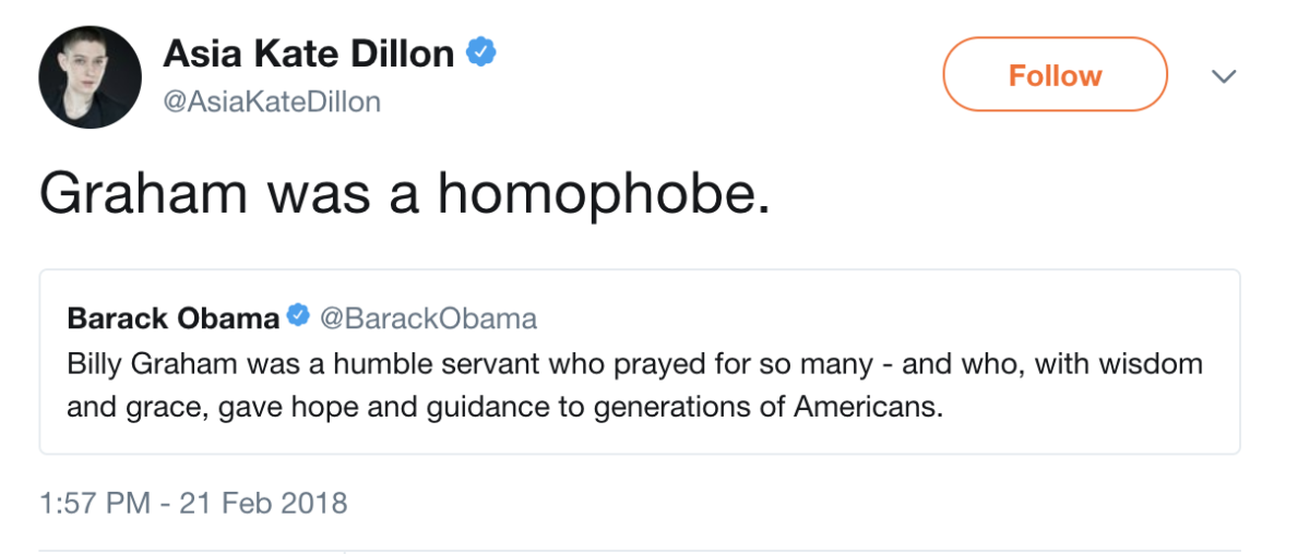 "Graham was a homophobe"