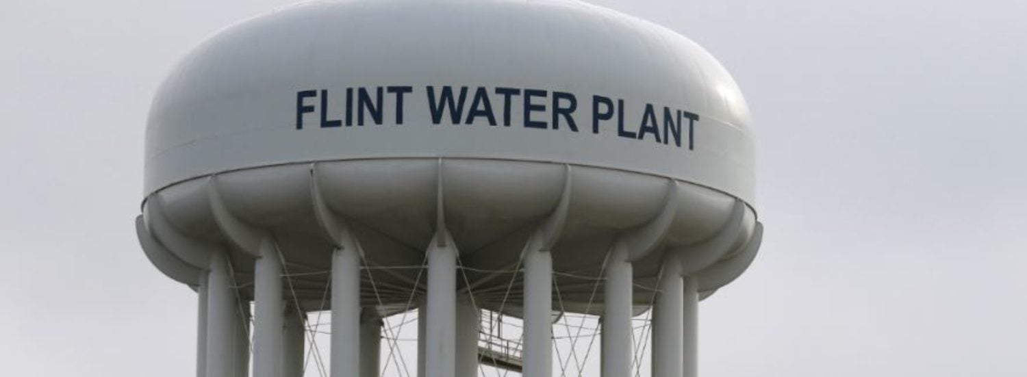 FILE PHOTO: The Flint Water Plant tower is seen in Flint, Michigan, U.S. on February 7, 2016. REUTERS/Rebecca Cook