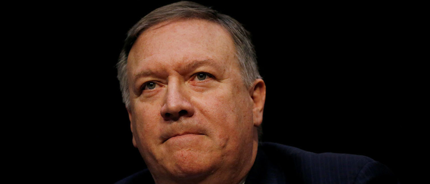 Central Intelligence Agency (CIA) Director Mike Pompeo testifies during a Senate Intelligence Committee hearing on 