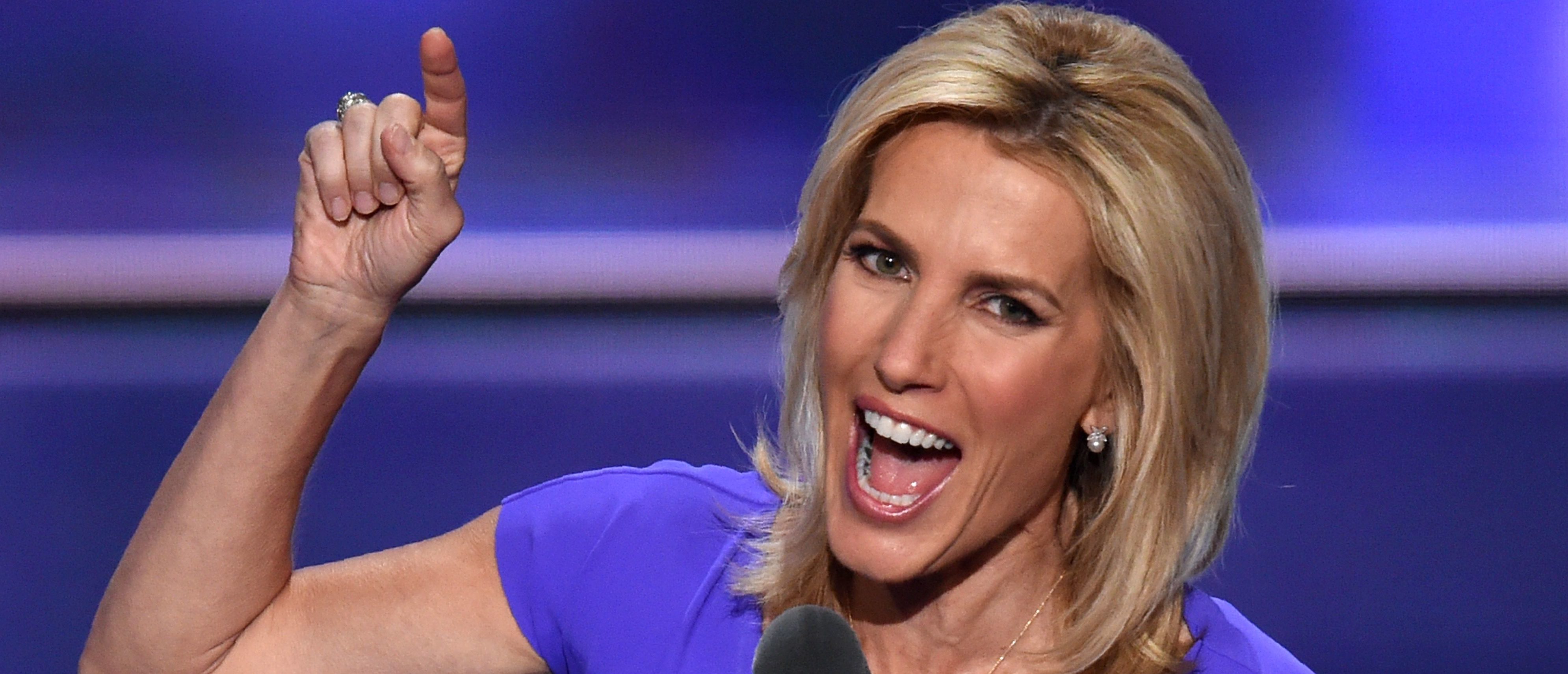 Radio Host Laura Ingraham speaks on the third day of the Republican National Convention in Cleveland, Ohio, on July 20, 2016. / AFP / Timothy A. CLARY        (Photo credit should read TIMOTHY A. CLARY/AFP/Getty Images)