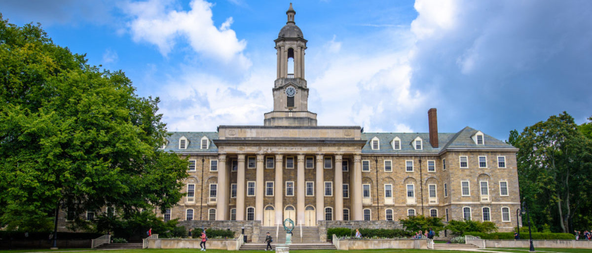 August 31, 2017: The Old Main building on the campus of Penn State University in State College, Pennsylvania. (Shutterstock/Kristopher Kettner) | Clubs Banned From Outdoor Activities