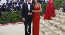 Rande Gerber and Cindy Crawford arrive at the Metropolitan Museum of Art Costume Institute Gala (Met Gala) to celebrate the opening of ìHeavenly Bodies: Fashion and the Catholic Imaginationî in the Manhattan borough of New York, U.S., May 7, 2018. REUTERS/Eduardo Munoz