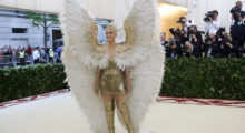 Singer Katy Perry arrives at the Metropolitan Museum of Art Costume Institute Gala (Met Gala) to celebrate the opening of ìHeavenly Bodies: Fashion and the Catholic Imaginationî in the Manhattan borough of New York, U.S., May 7, 2018. REUTERS/Eduardo Munoz