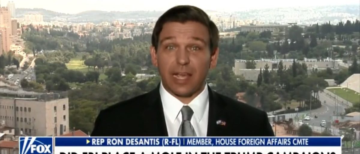 Republican Rep. Ron DeSantis of Florida thinks he may know who was spying on President Donald Trump's presidential campaign, but said further investigation is needed to get to the truth. (Photo: Screenshot/Fox News)