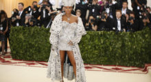 Singer Rihanna arrives at the Metropolitan Museum of Art Costume Institute Gala (Met Gala) to celebrate the opening of ìHeavenly Bodies: Fashion and the Catholic Imaginationî in the Manhattan borough of New York, U.S., May 7, 2018. REUTERS/Eduardo Munoz