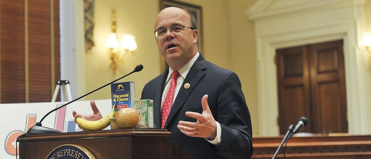 WASHINGTON, DC - MARCH 25: Jim McGovern (D-MA) speaks during a press conference during which Dunkin' Donuts and Baskin-Robbins Community Foundation give Feeding America a $1,000,000 check at the Longworth House Office Building on March 25, 2014 in Washington, DC. (Photo by Kris Connor/Getty Images for Dunkin' Donuts & Baskin-Robbins Community Foundation)
