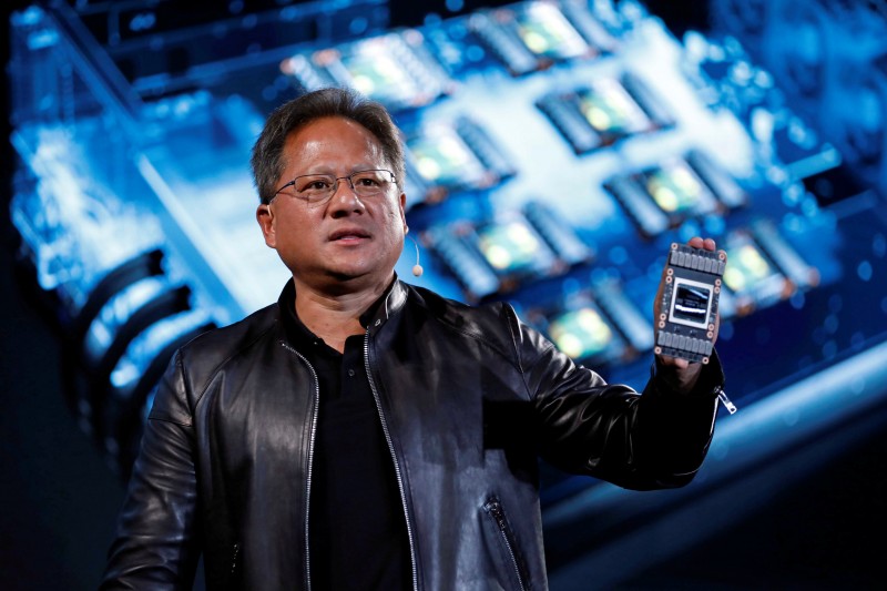 Nvidia co-founder and CEO Jensen Huang attends an event during the annual Computex computer exhibition in Taipei, Taiwan May 30, 2017. REUTERS/Tyrone Siu