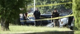 Police tape cordons off the scene of an early morning shooting in Alexandria, Virginia, June 14, 2017. Senior Republican Congressman Steve Scalise was among several victims shot and wounded at a baseball practice ahead of an annual gam(Getty Images)