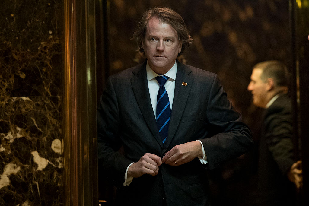 Don McGahn, who serves as counsel to the president and assistant to the president, makes $179,700 (Photo by Drew Angerer/Getty Images)
