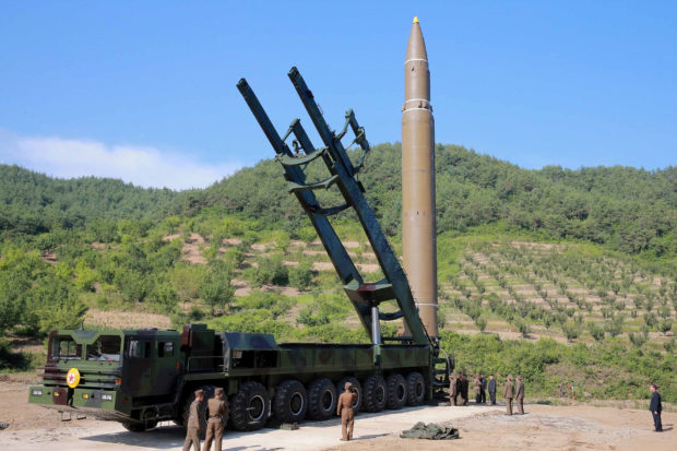 The intercontinental ballistic missile Hwasong-14 is seen in this undated photo released by North Korea's Korean Central News Agency (KCNA) in Pyongyang July 5, 2017. KCNA/via REUTERS