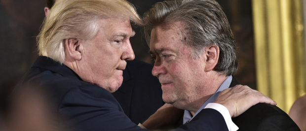 President Trump and Steve Bannon. (Mandel Ngan/AFP/Getty Images)