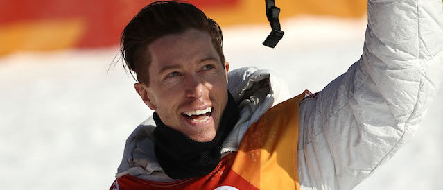 Shaun White of the United States reacts after his run during the Snowboard Men's Halfpipe Qualification on day four of the PyeongChang 2018 Winter Olympic Games at Phoenix Snow Park on February 13, 2018 in Pyeongchang-gun, South Korea.  (Photo by Ryan Pierse/Getty Images)