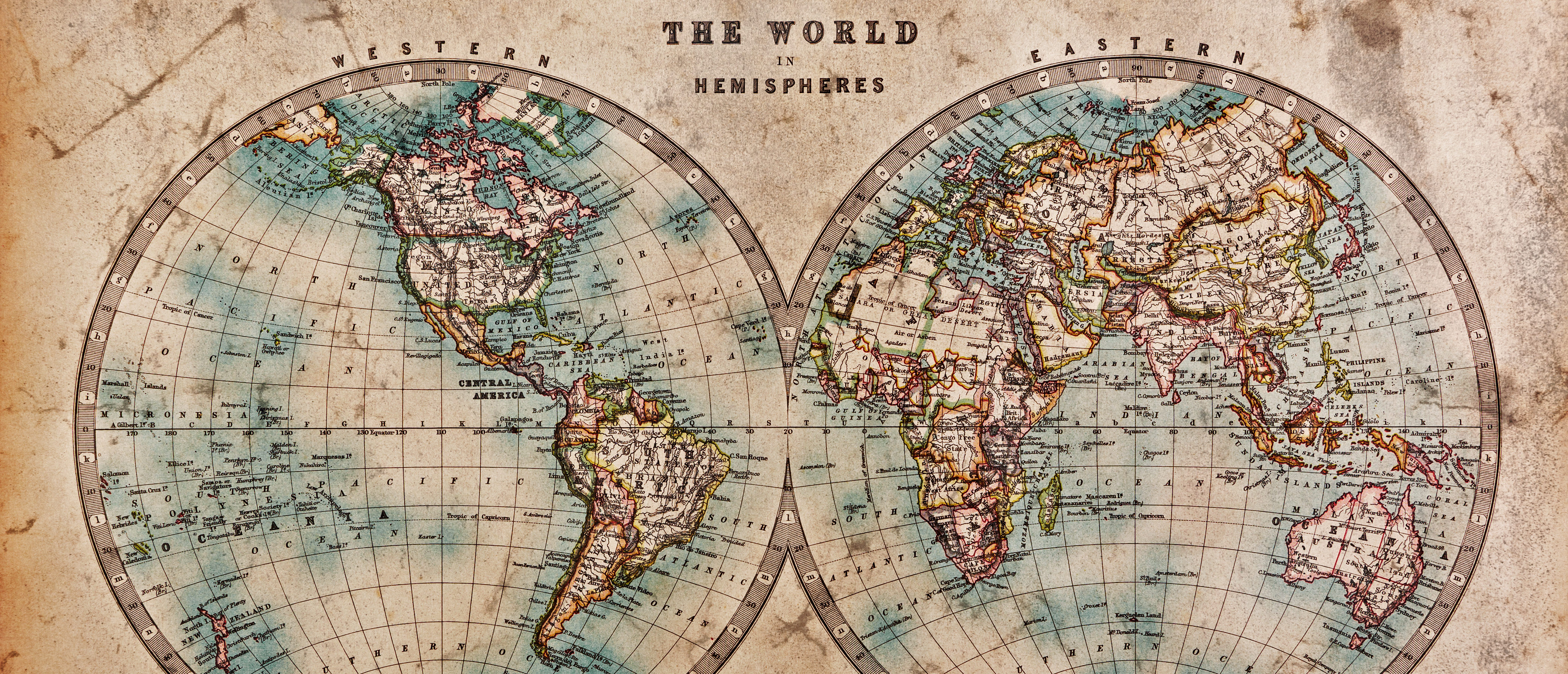 Обои Старая карта мира