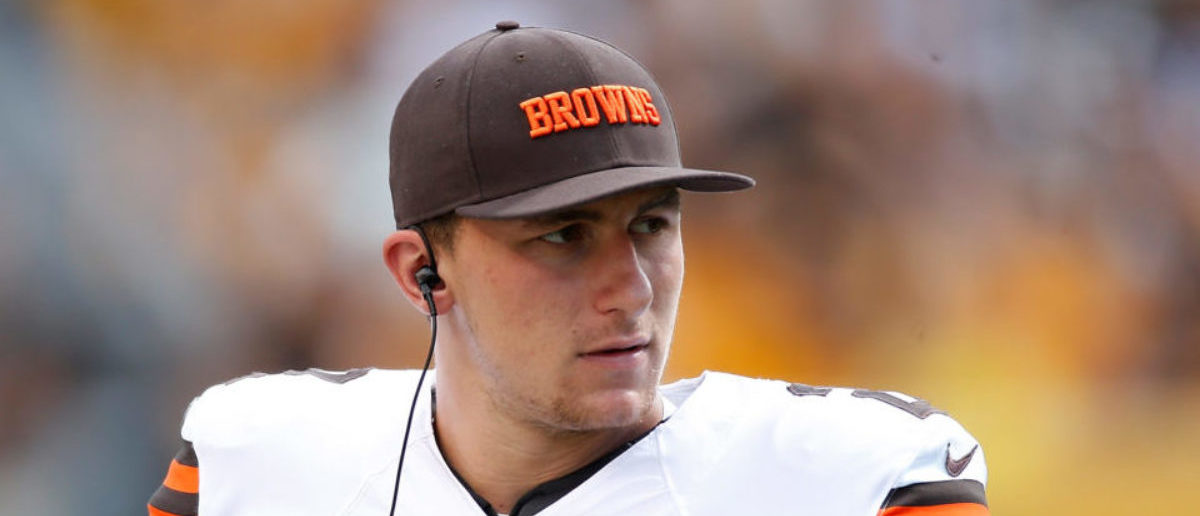 PITTSBURGH, PA - SEPTEMBER 7:  Johnny Manziel #2 of the Cleveland Browns looks on from the sidelines during the game against the Pittsburgh Steelers at Heinz Field on September 7, 2014 in Pittsburgh, Pennsylvania.  (Photo by Gregory Shamus/Getty Images)