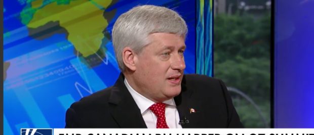 Former Canadian Prime Minister Stephen Harper appears on Fox News, June 10, 2018.
