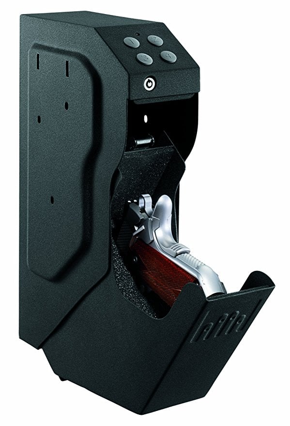 Guns Save Lives. Normally $210, this handgun safe is nearly 60 percent off (Photo via Amazon)