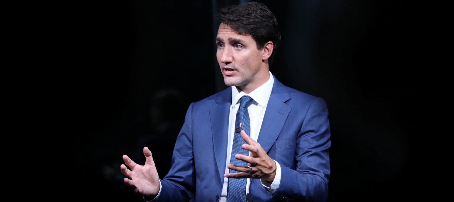 Canada's Prime Minister Justin Trudeau takes part in an interview with Maclean's journalist Paul Wells at the National Arts Centre in Ottawa, Ontario, Canada, Sept. 17, 2018. REUTERS/Chris Wattie
