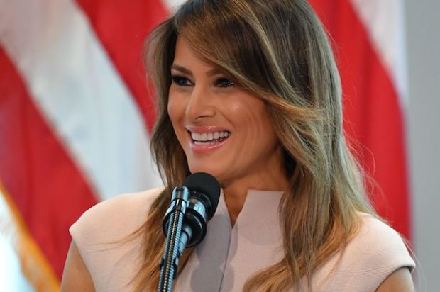 Melania Stuns In Pale Pink Dress At Reception During Un General