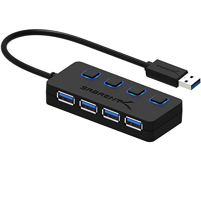 Normally $23, this 4-port USB hub is 74 percent off today (Photo via Amazon)