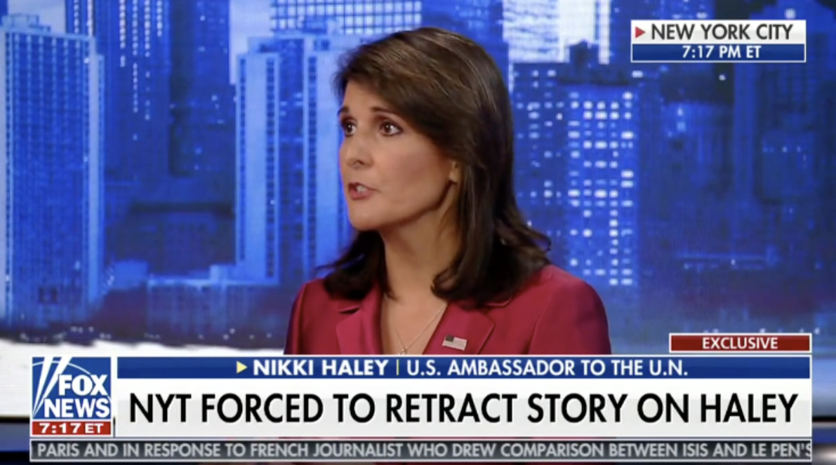 Nikki Haley Reveals That The Nyt Knew The Curtain Story Was Not True The Daily Caller