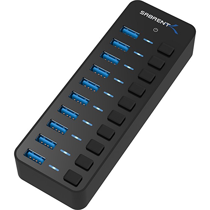 Normally $100, this 10-port USB hub is 70 percent off today (Photo via Amazon)