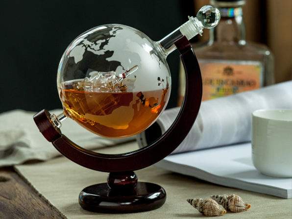 Normally $56, this whiskey globe decanter is 55 percent off