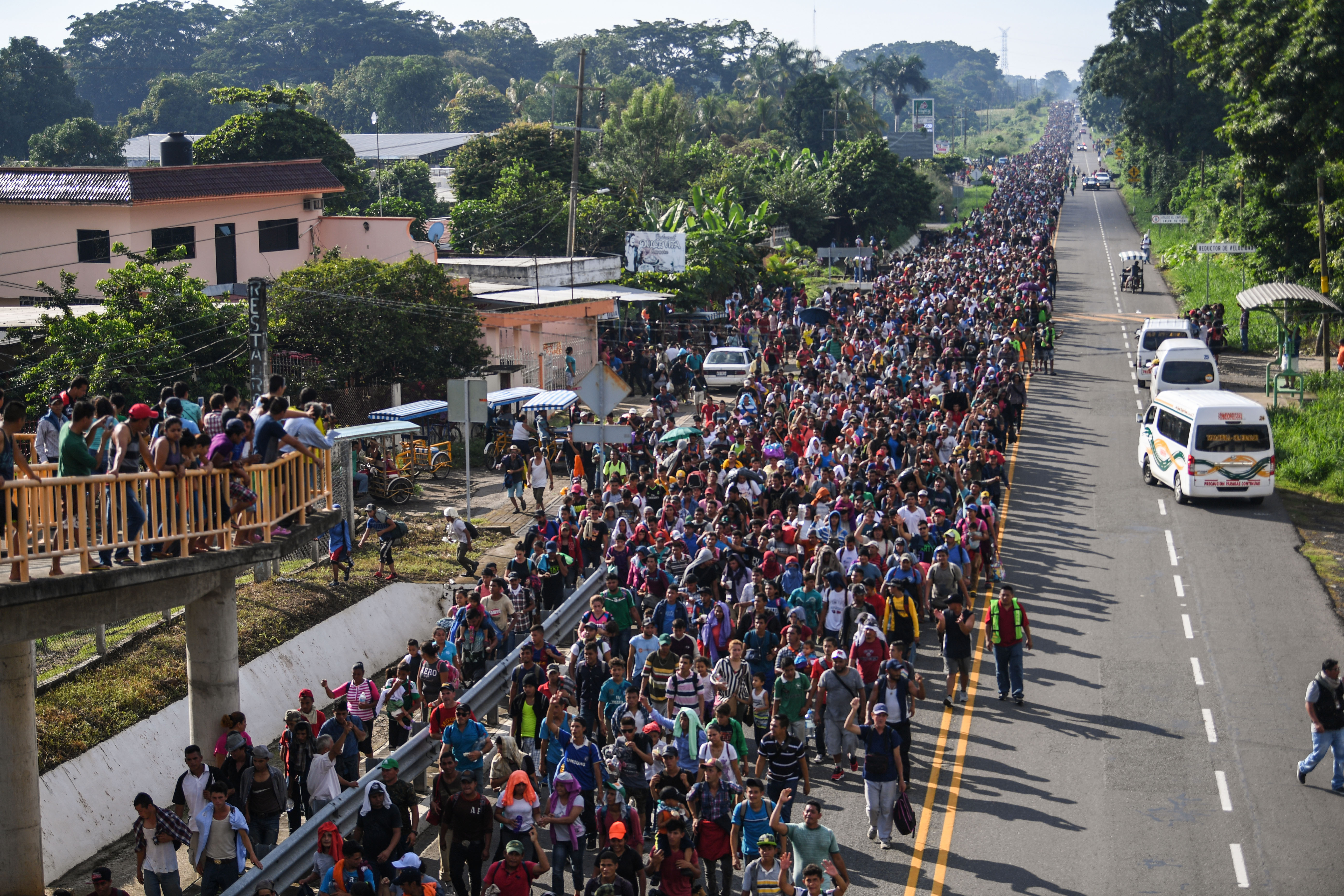 New Images Show Exactly How Massive The Migrant Caravan Is Traveling to