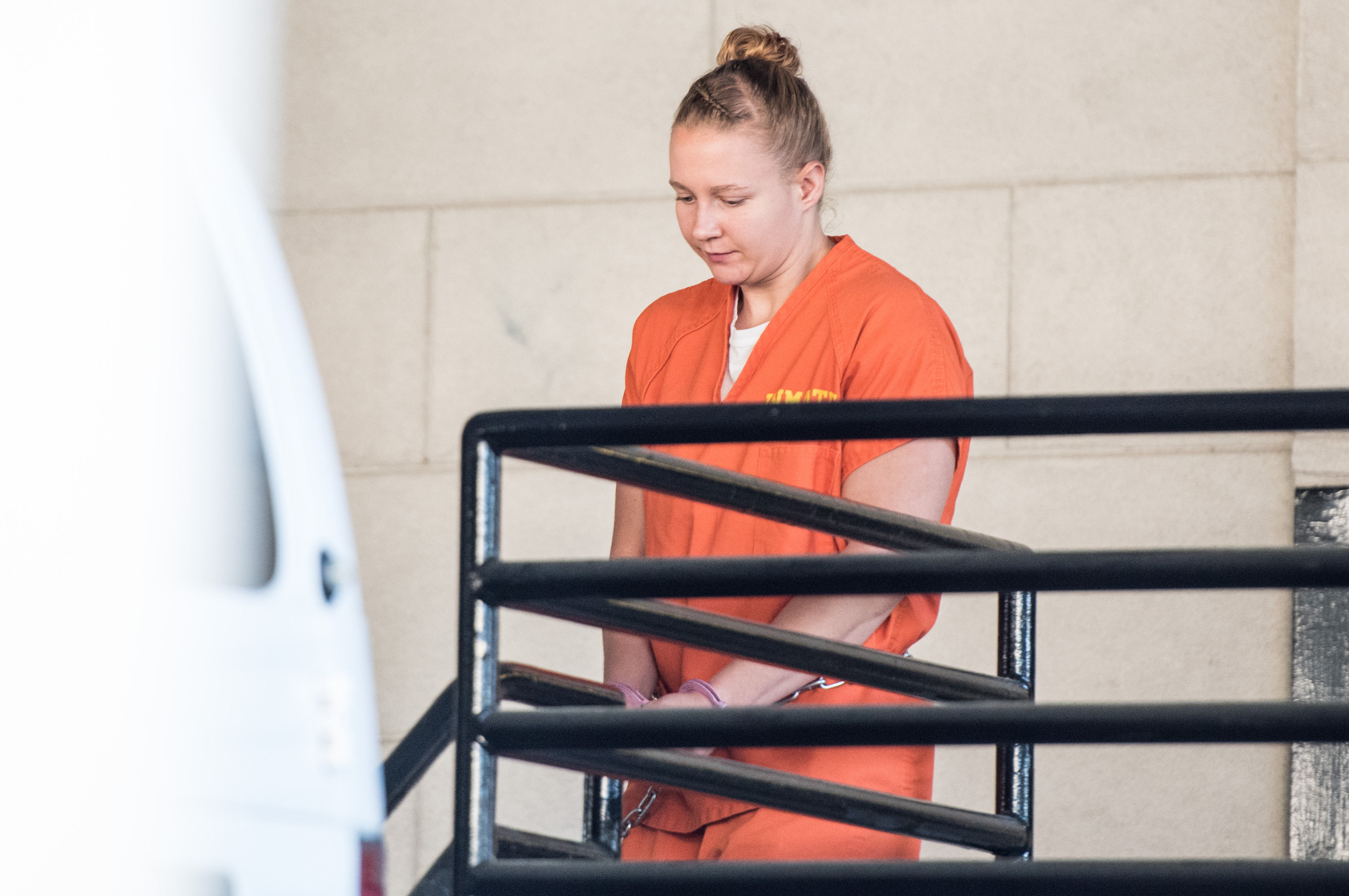 Reality Winner exits the Augusta Courthouse June 8, 2017 in Augusta, Georgia. Winner is an intelligence industry contractor accused of leaking National Security Agency (NSA) documents. Sean Rayford/Getty Images