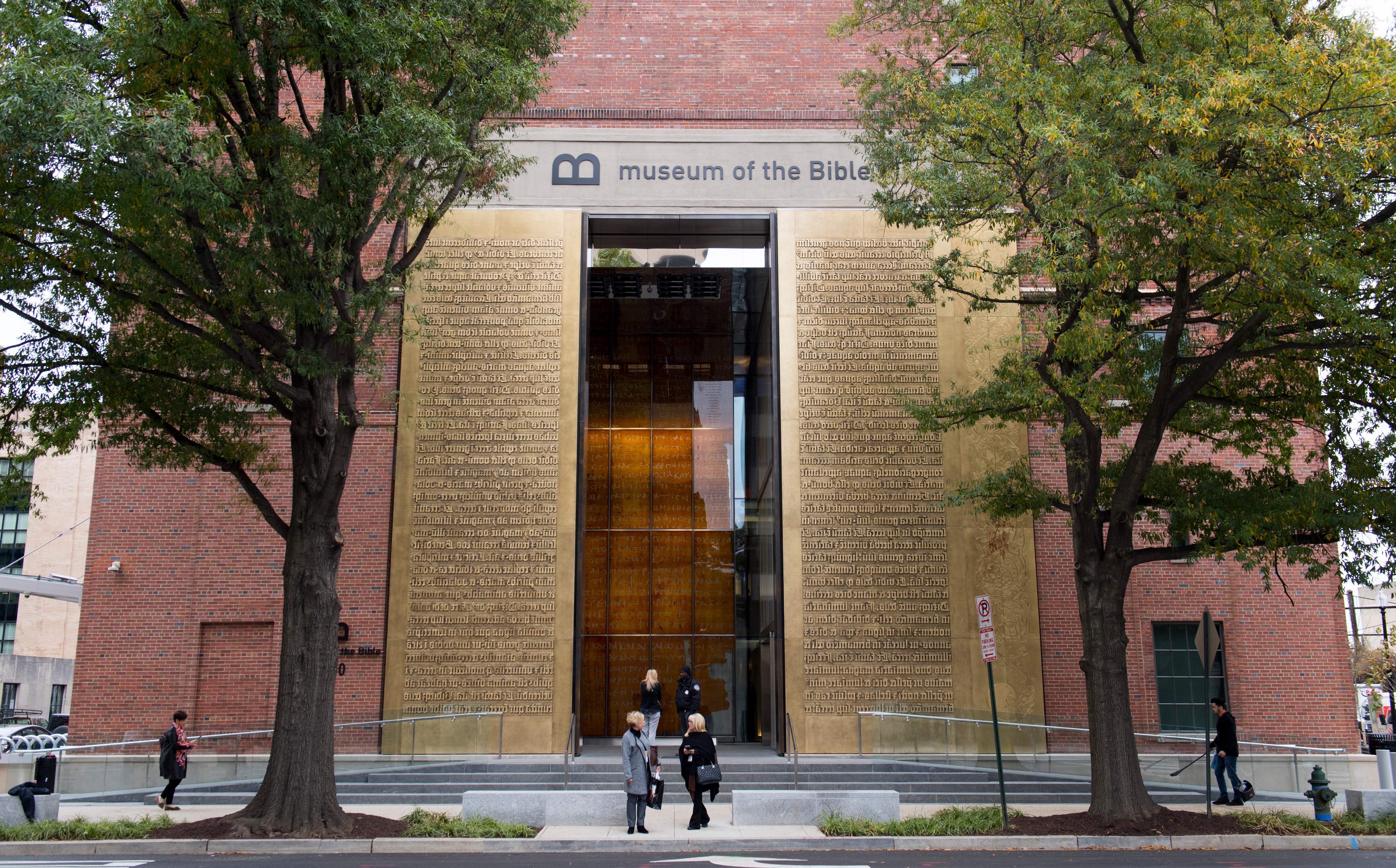 The new Museum of the Bible, a 430,000 square-foot (39,948 square-meter) museum, dedicated to the history, narrative and impact of the Bible, is seen in Washington, DC, November 14, 2017. SAUL LOEB/AFP/Getty Images