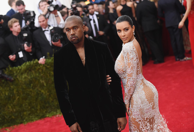 Kanye West (L) and Kim Kardashian attend the "China: Through The Looking Glass" Costume Institute Benefit Gala at the Metropolitan Museum of Art on May 4, 2015 in New York City. (Photo by Mike Coppola/Getty Images)