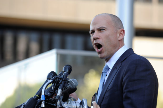 Michael Avenatti, lawyer for adult film actress Stephanie Clifford, also known as Stormy Daniels, speaks to the media outside the U.S. District Court for the Central District of California in Los Angeles, California, U.S. September 24, 2018. REUTERS/Andrew Cullen - RC1FBD90DE90