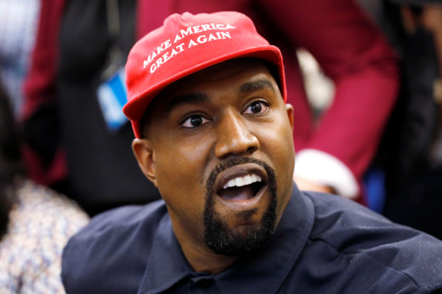 Rapper Kanye West speaks during a meeting with U.S. President Donald Trump in the Oval Office at the White House in Washington, U.S., October 11, 2018. REUTERS/Kevin Lamarque - RC16CAE568A0