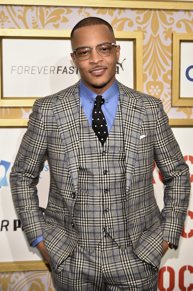 Rapper T.I. attends the 2018 Roc Nation Pre-Grammy Brunch at One World Trade Center on January 27, 2018 in New York City. (Photo by Steven Ferdman/Getty Images)