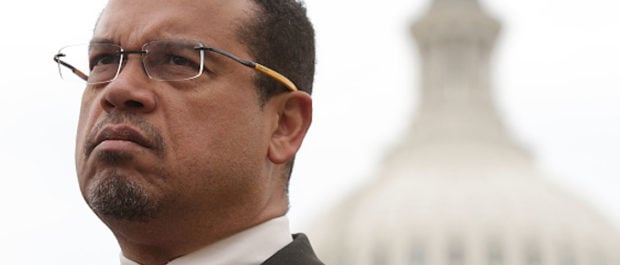 WASHINGTON, DC - FEBRUARY 01: U.S. Rep. Keith Ellison (D-MN) listens during a news conference in front of the Capitol February 1, 2017 on Capitol Hill in Washington, DC. Rep. Ellison hosted the press conference to discuss President Donald Trump's travel ban, which prevents immigrants and refugees from seven Muslim-majority countries from entering the U.S, and objections to Senator Jeff Sessions' nomination to the position of Attorney General. (Photo by Alex Wong/Getty Images)