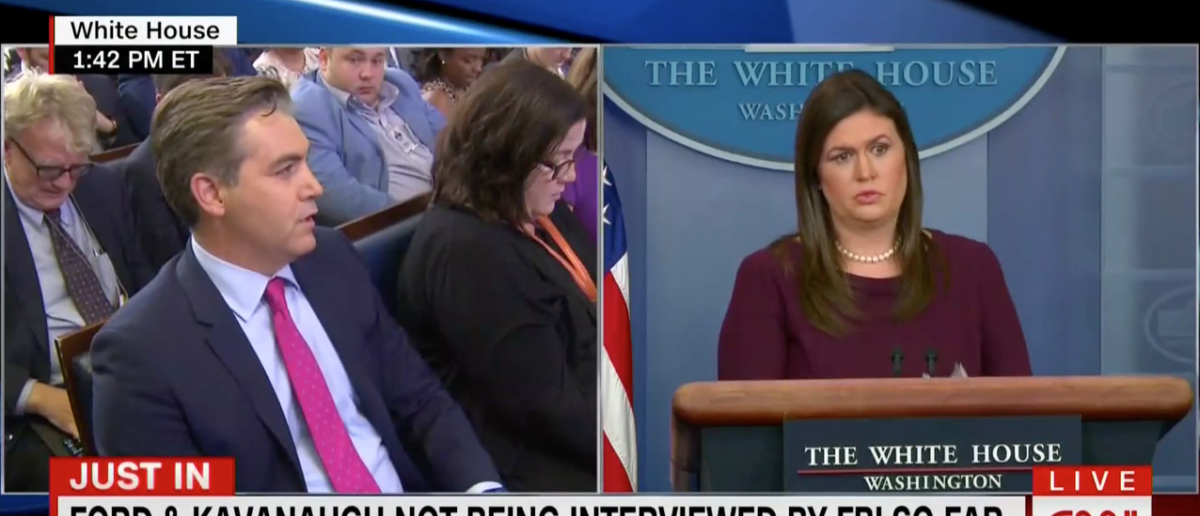 Sarah Sanders Accuses CNN’s Jim Acosta Of Struggling With The ‘Facts ...