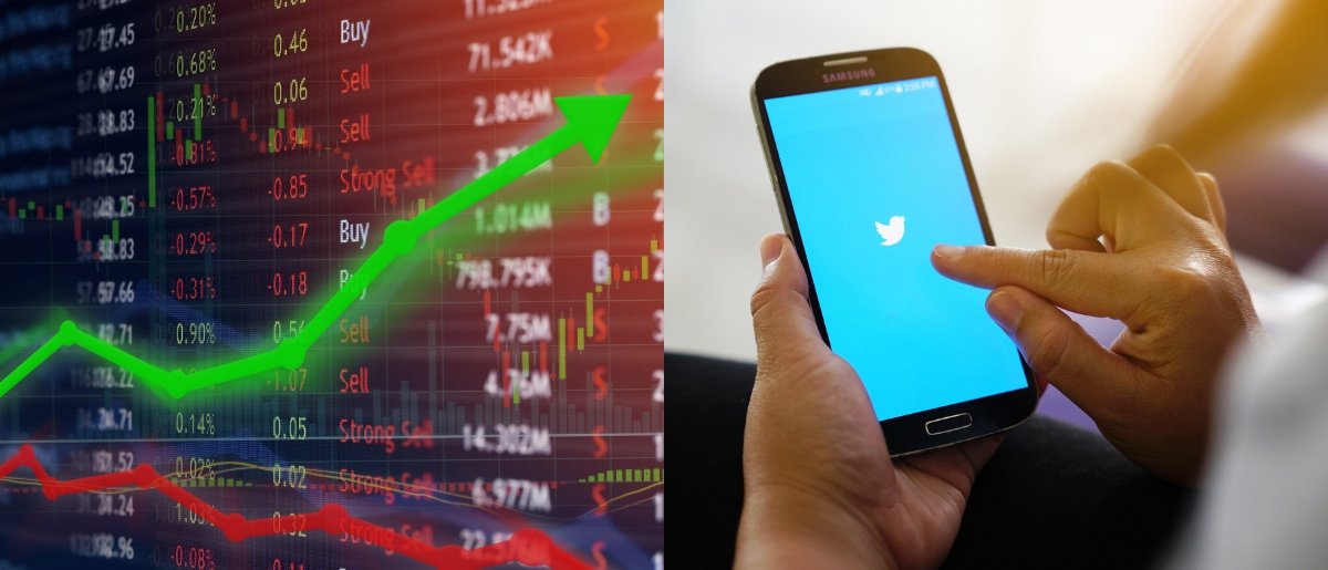 Twitter stocks shot up despite decreased monthly active users in the third quarter of 2018. Shutterstock images via users Travis Wolfe (L) and nopporn (R)