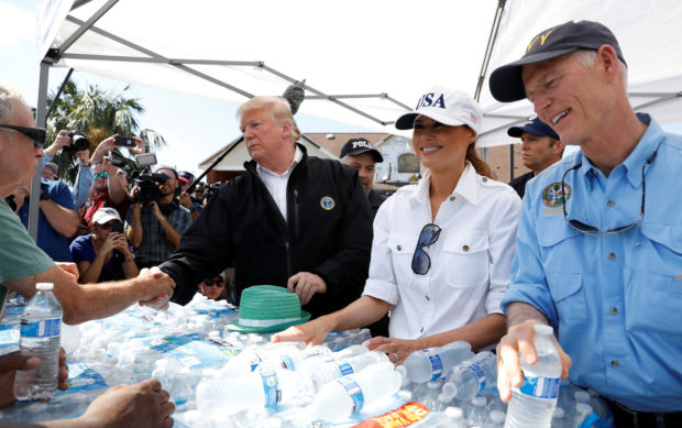 Trump visits areas affected by Hurricane Michael in Florida