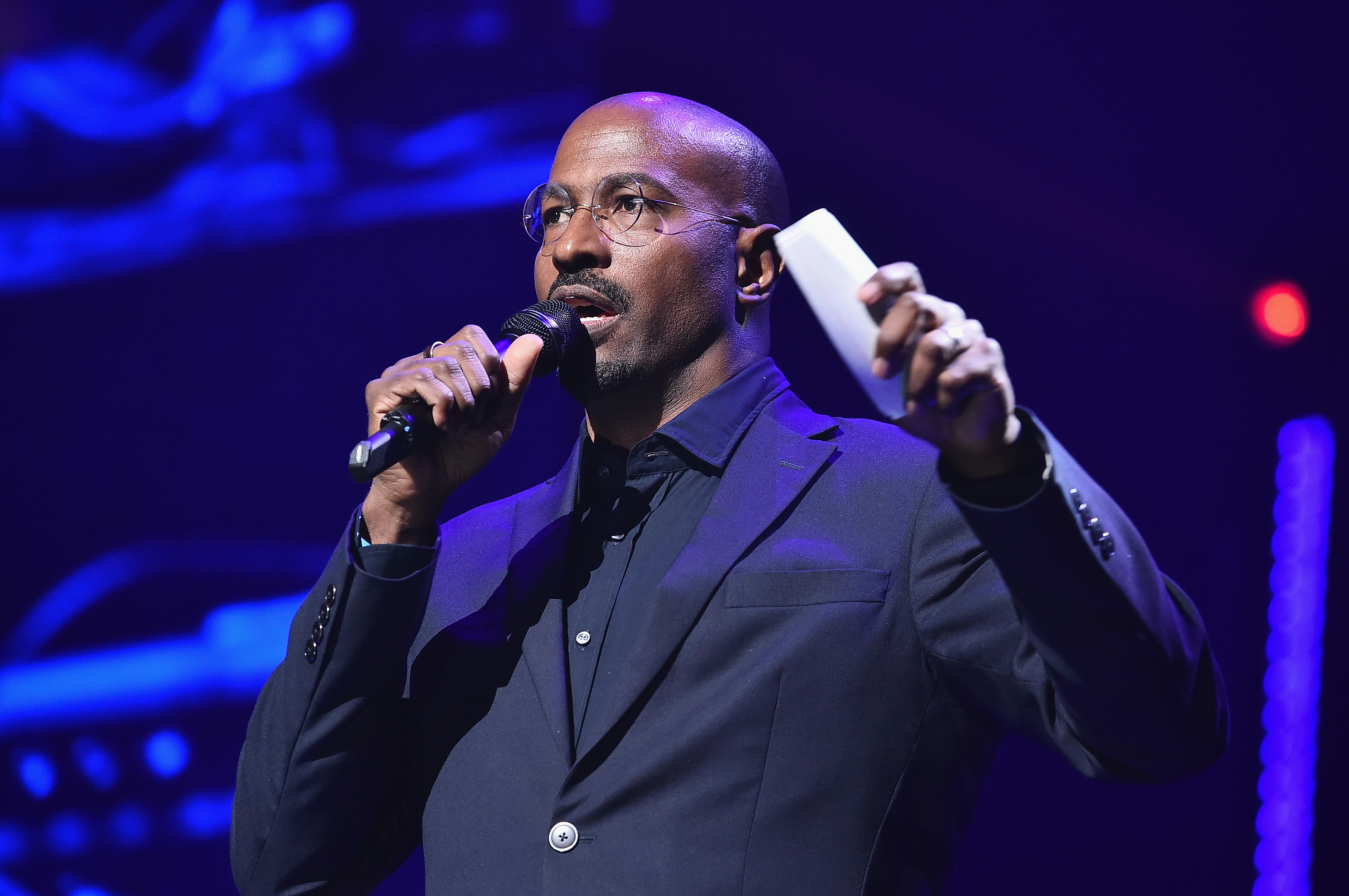 NEW YORK, NY - OCTOBER 23: Van Jones speaks onstage during the 4th Annual TIDAL X: Brooklyn at Barclays Center of Brooklyn on October 23, 2018 in New York City. (Photo by Theo Wargo/Getty Images for TIDAL)