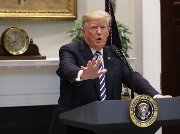 WASHINGTON, DC - NOVEMBER 01: U.S. President Donald Trump talks about immigration in the Roosevelt Room at the White House on November 1, 2018 in Washington, DC. President Trump announced plans to deny asylum to migrants who try to enter the U.S. illegally outside of ports of entry. (Photo by Mark Wilson/Getty Images)