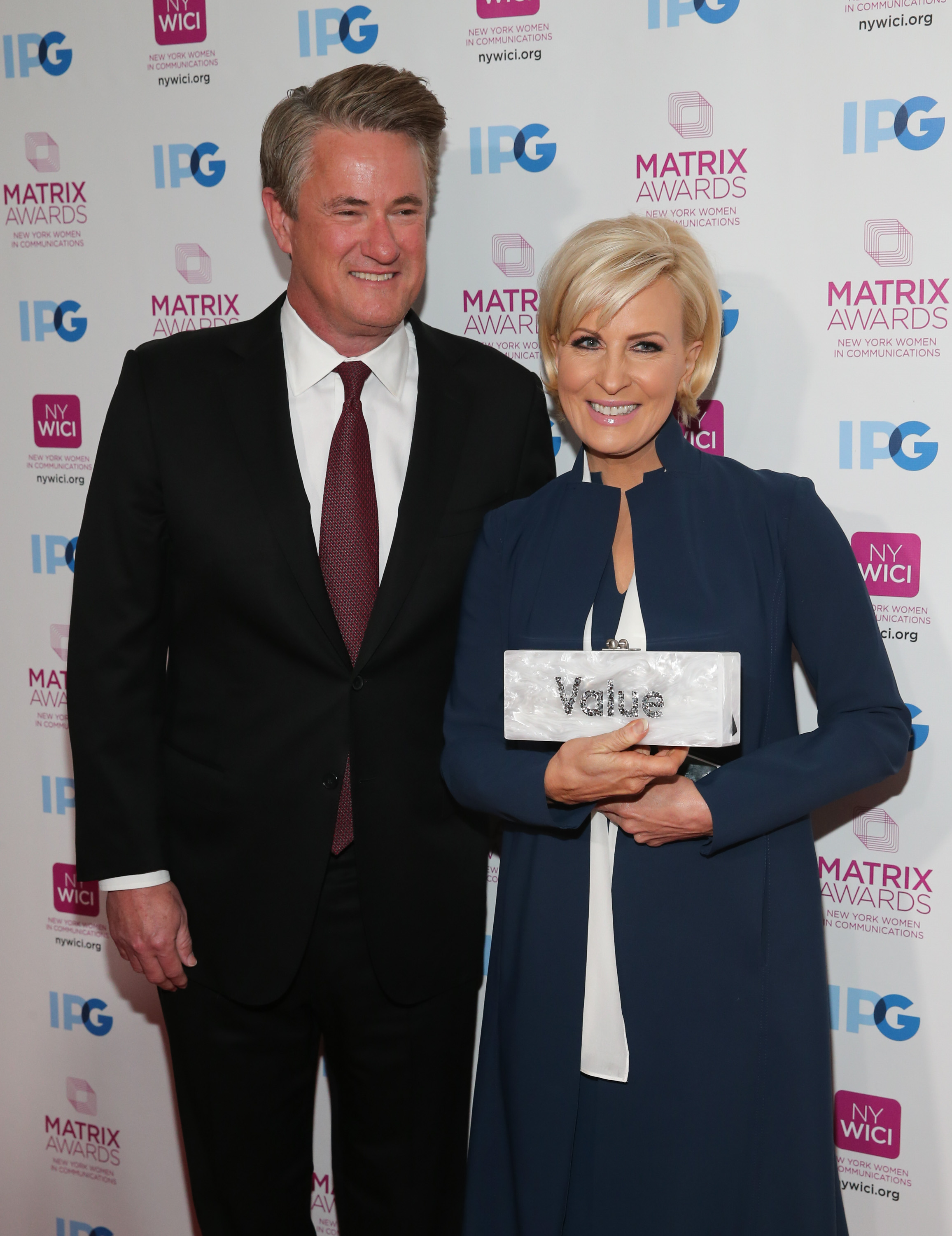Mika Brzezinksi and Joe Scarborough attend the 2018 Matrix Awards at Sheraton Times Square on April 23, 2018 in New York City. (Photo by Rob Kim/Getty Images)