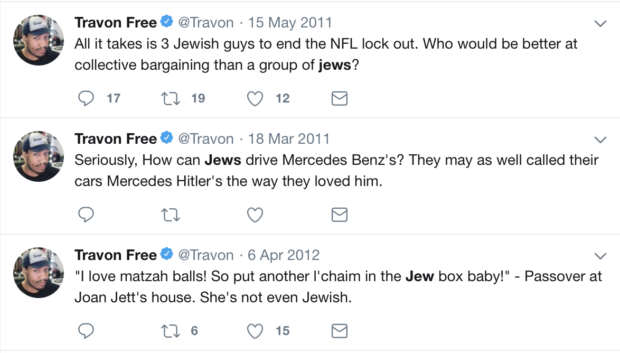 Travon Free, HBO Producer twitter screenshots taken 11/7/2018