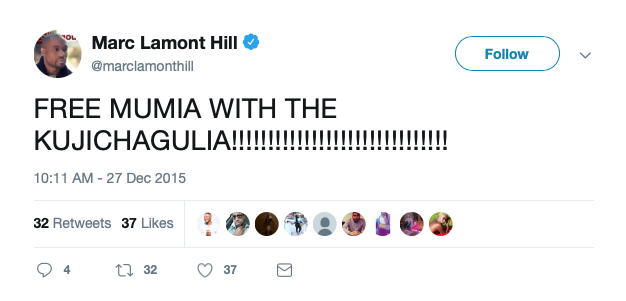 Marc Lamont Hill on Mumia Abu-Jamal (Twitter Screenshot) 