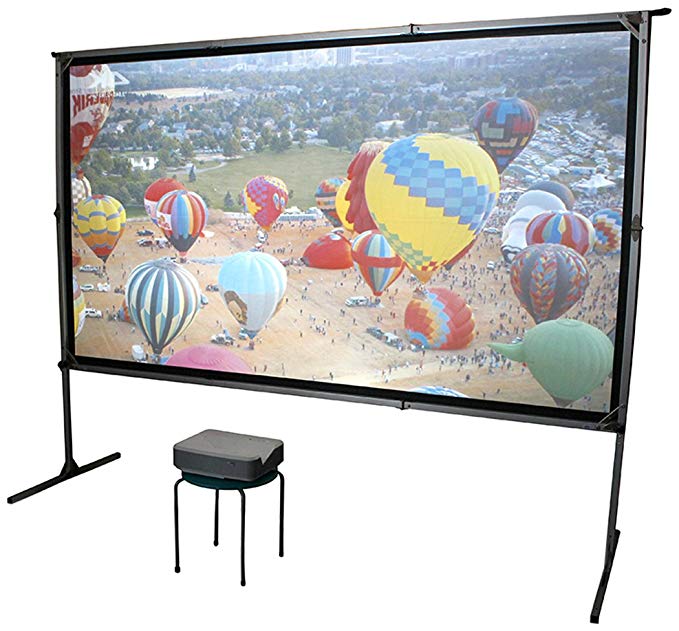 Normally $422, this projector screen is 6 percent off (Photo via Amazon)